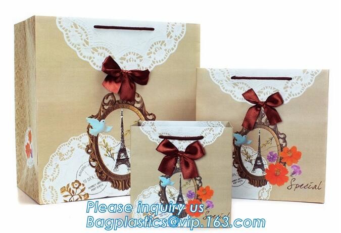 Cheap Customized Pink Printed Paper Shopping Bag For Clothing and Gift,Recycled Luxury Paper Bags & Retail Carrier Bags