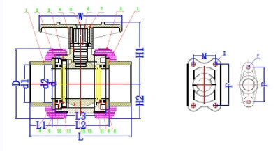 OEM DIN/ASTM 1/2&quot; -4&quot; Inch Pph True Union Ball Valve with EPDM O-Ring