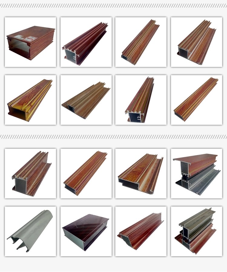 High Hardness Wood Finish Aluminium Profiles Corrosion Resistance For Doors