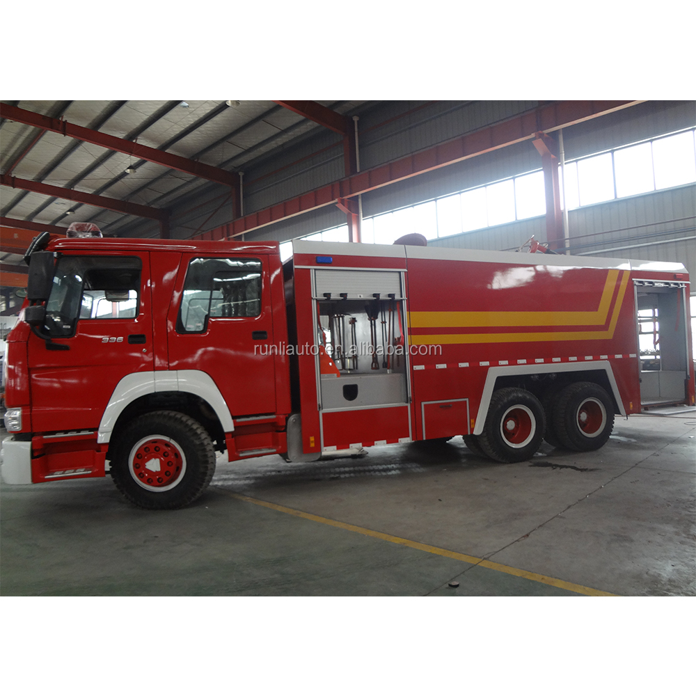 SINOTRUK Fire Service Truck 4x2 12000l Water Foam Tank Truck Single Cabin