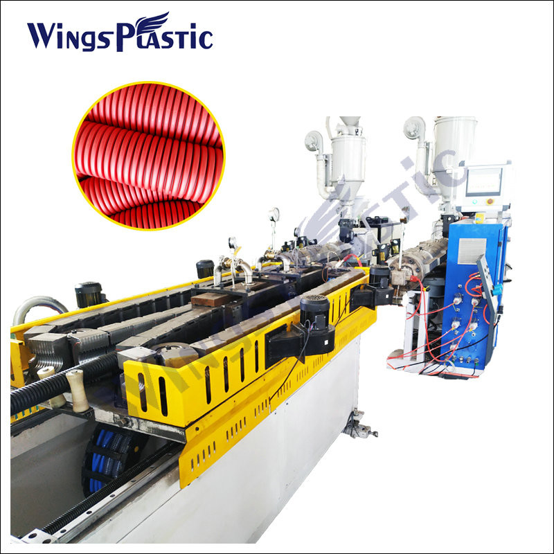  Plastic DWC Pipe Manufacturing Machine / HDPE Corrugated Pipe Extrusion Line Manufactures
