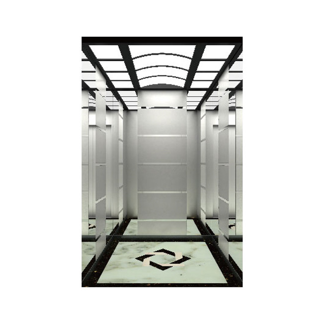 Stainless Steel 630 To 1000kg Laod Commercial Passenger Lifts Mirror Elevator For Office
