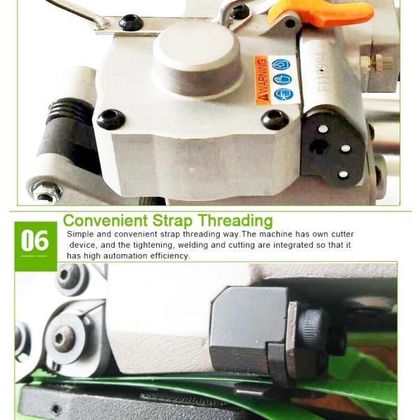 Suitable Width 13-25mm Pneumatic PET Strapping Machine with Friction Welding Sealing