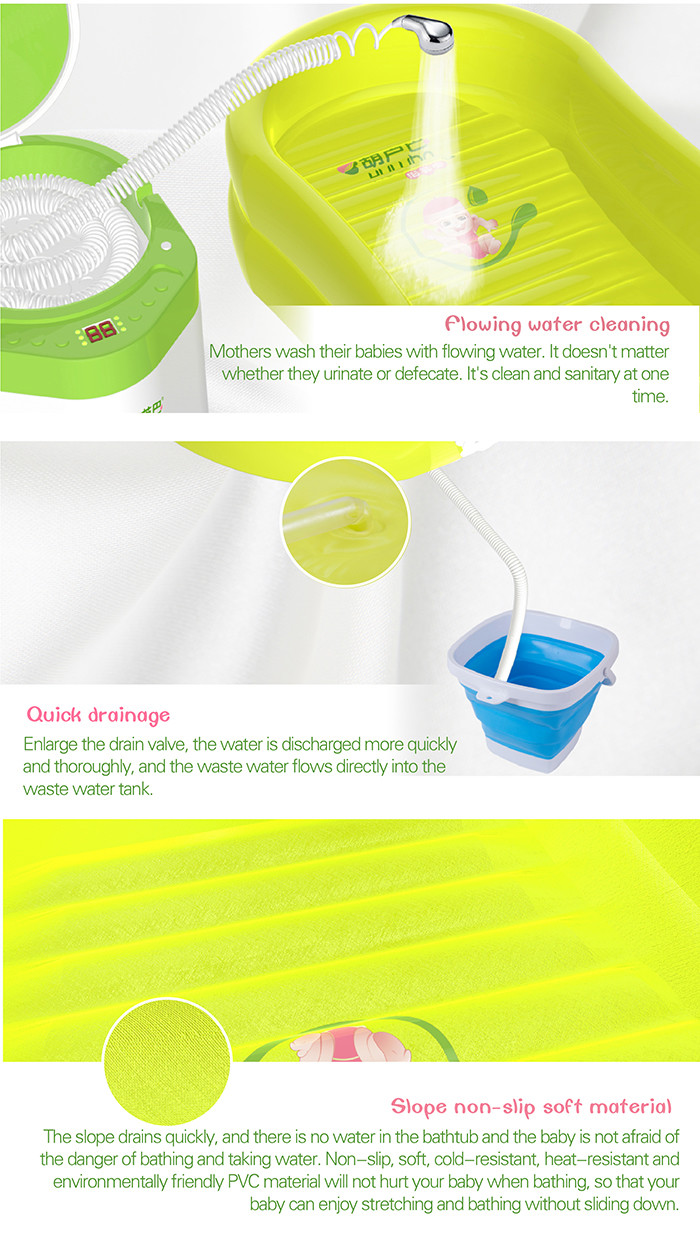 Music Function BPA Free Inflatable Baby Bathtub European Standard PVC Material