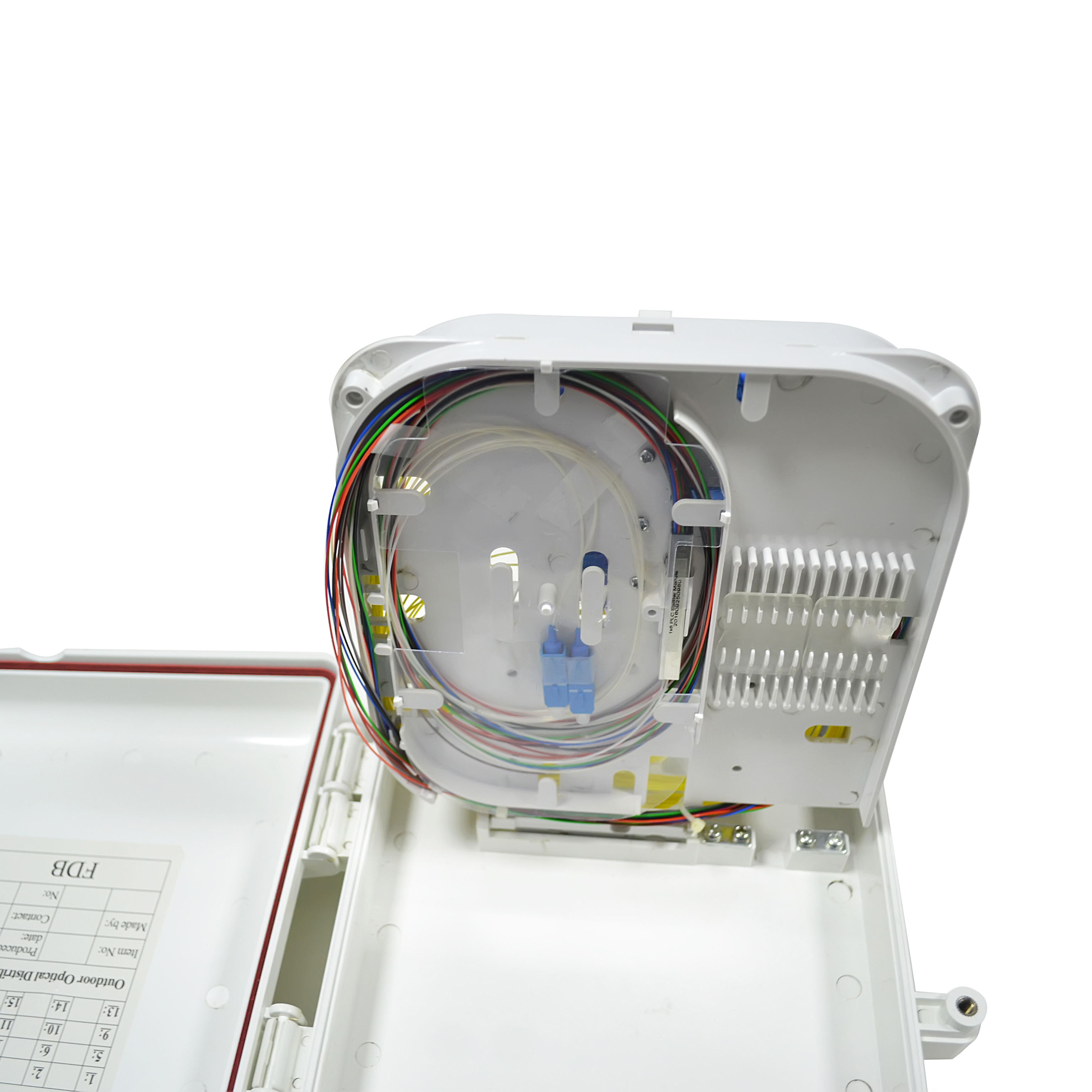 FTTH 16 Core Distribution Box , Plastic Fiber Optic Splicing Box IP66 Waterproof