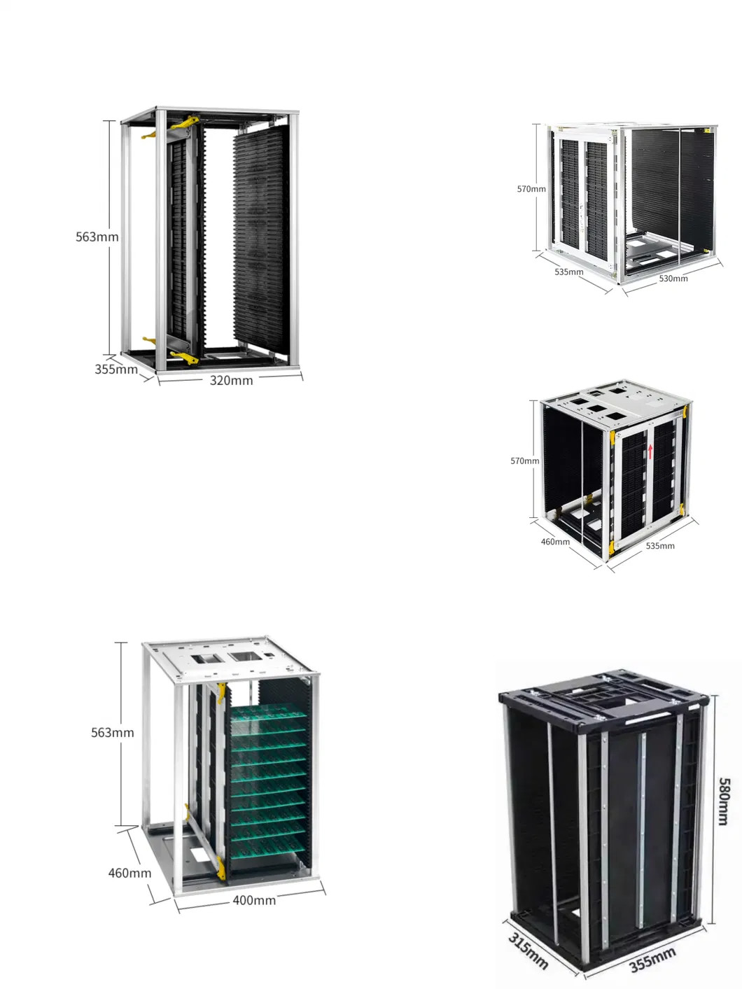 ESD SMT Magazine Rack For PCB Assembly PCB ESD Magazine Rack