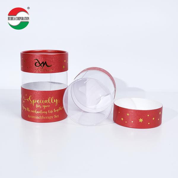 Quality Custom Transparent Paper Tube Packaging with PVC Window for Cosmetics for sale