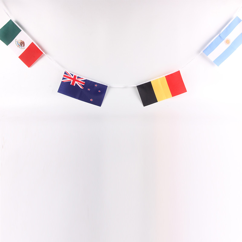 Digital Printing String Flag Colorful Bunting Material Flags