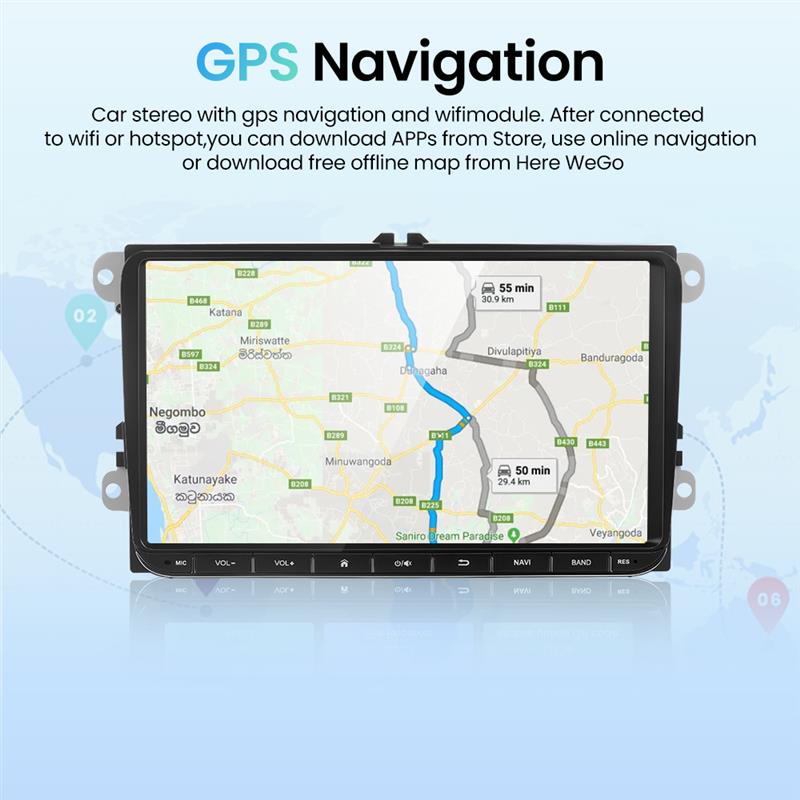Android 11 Car Stereo Screen for VW Volkswagen Amarok Magotan Touran Polo MK5 SKODA 2 Din
