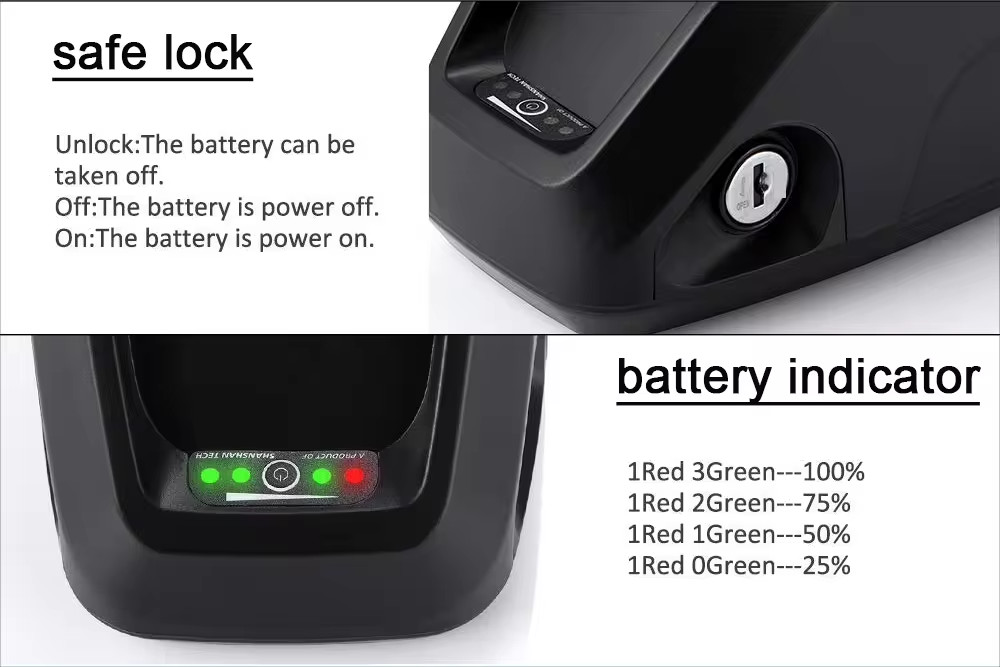 8Ah 12.8Ah Hailong Ternary Lithium Ion Battery 48V For Electric Bike