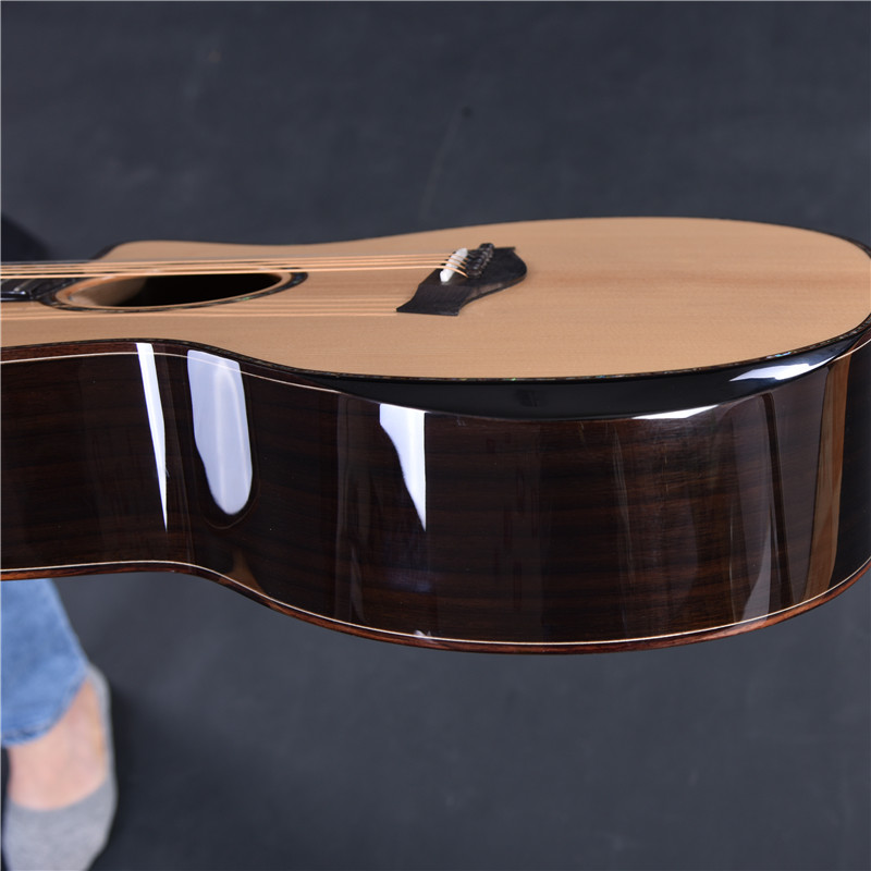 Solid spruce 914 acoustic Guitar 41 inch Real abalone Rosewood body 914ce Guitar