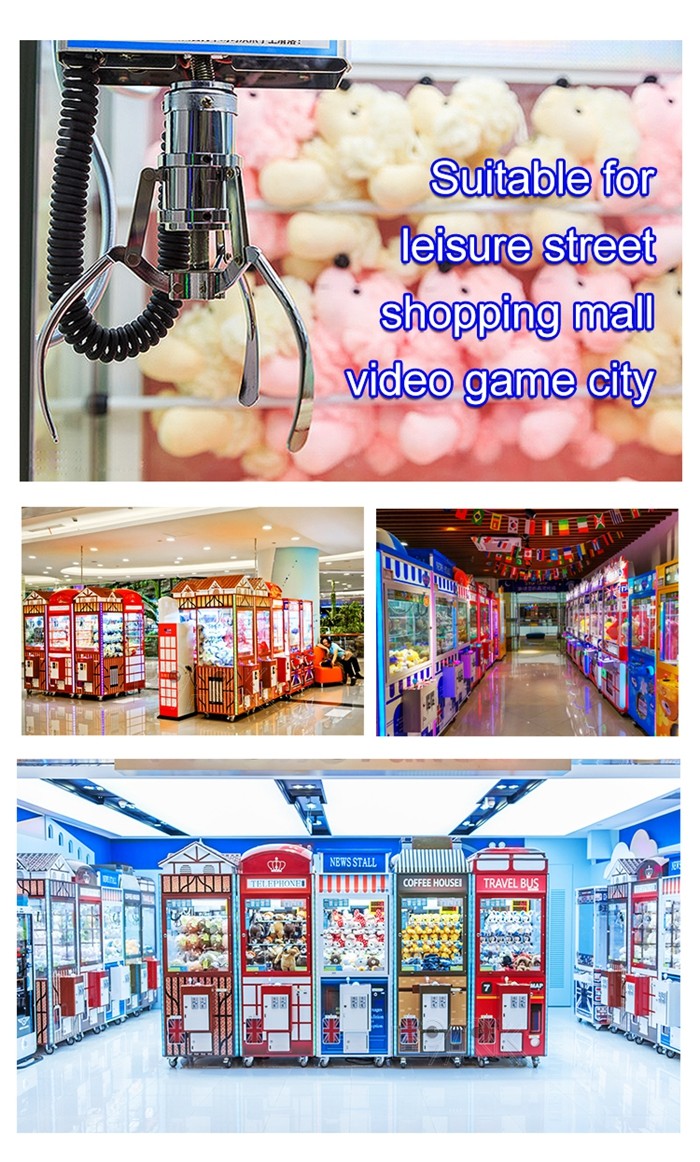 Coin Operated British Style Gift Machine Crane Grabber Prize Gift Game Machine