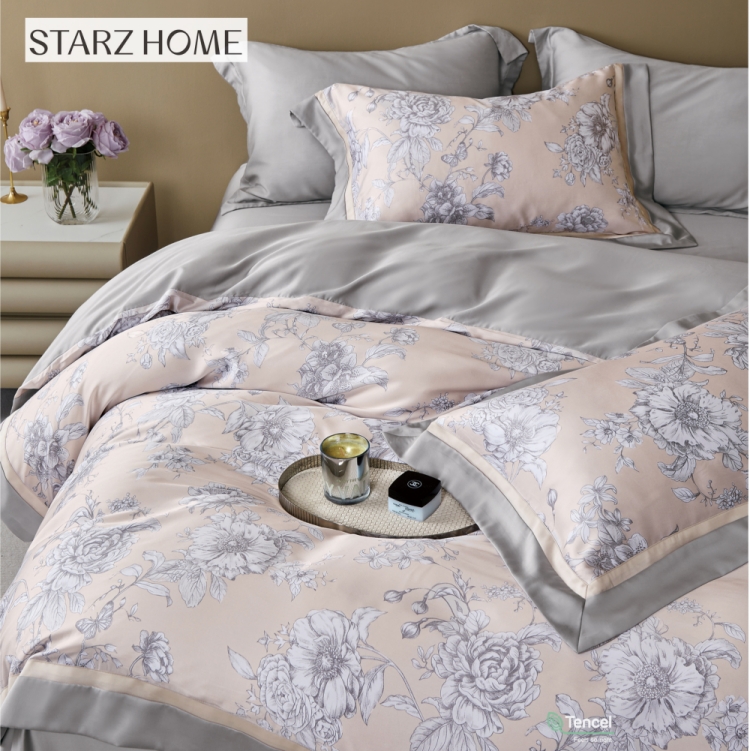 Printed 100% Cotton Sheet Set Solid Comforter Bedding Set Bedspread for Home Comfort