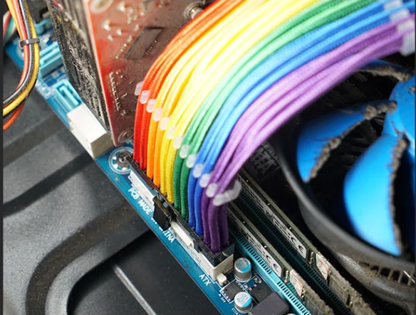 Braided Sleeve High Quality Power supply Extension Cable 24Pin Sleeving Cable For computer