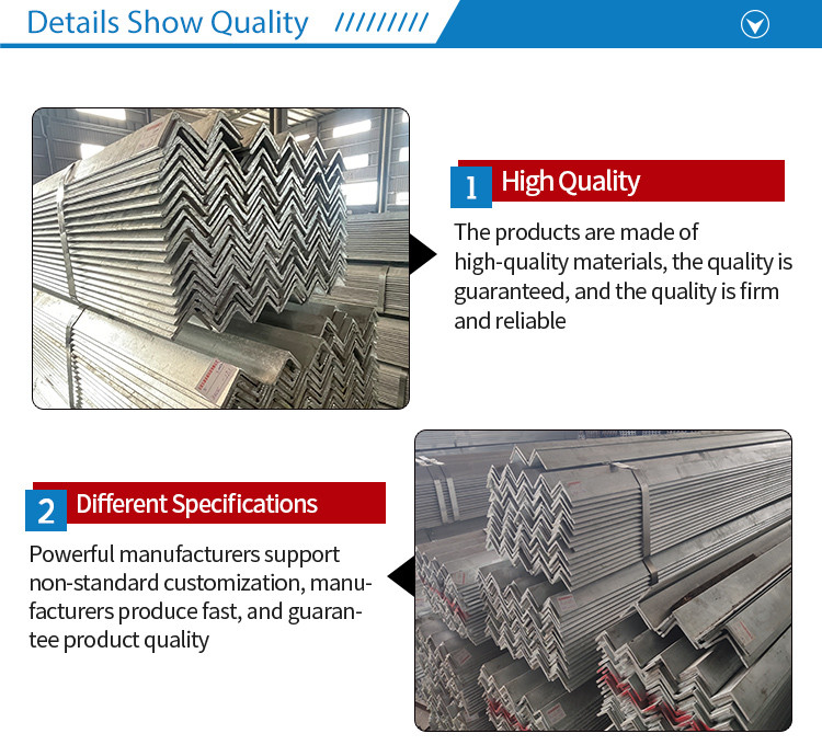 Hot Rolled Galvanized Steel Angle Bars Q235 Q345 20 * 20mm 30 * 30mm