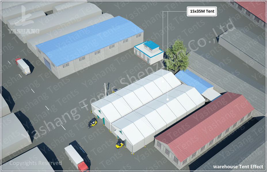 15x35M Transitional Large Canopy Tent Fabric Covered Storage Buildings
