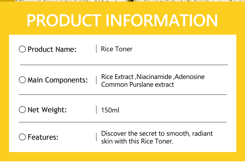 77.8% Rice Toner Niacinamide Brightening Face Moisturizer Hydrating Soothing Glow Skin Face Toner for Sensitive Skin