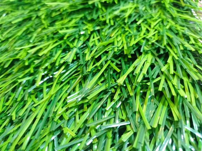 Green Artificial Grass Turf 10mm 12mm With Straight Cut Yarn Waterproof