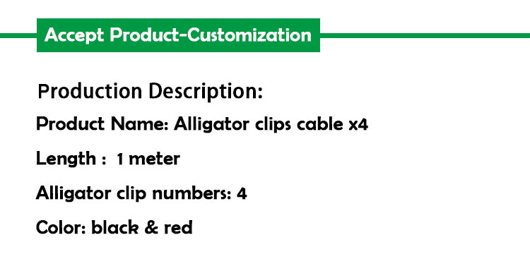 12v Double Ended Black Red Electrical Test Leads Jumper Wire Alligator Crocodile Clips Cable