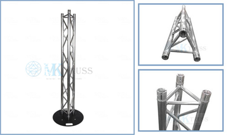 Top Performance Aluminum Box Truss Spigot for Stage Equipment Black and OEM Offered