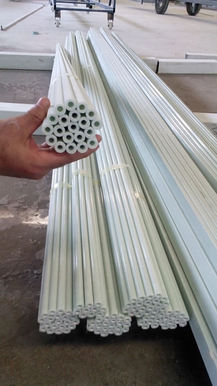 Lightweight Plastic Pultruded Fiberglass Tube FRP GRP Hollow Round Bar