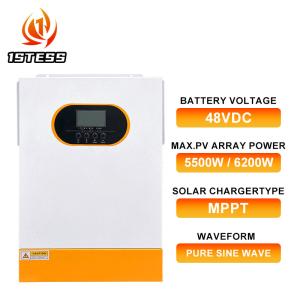 48VDC Output Voltage Hybrid Inverter 5000W Solar Grid-Tie Backup Power System