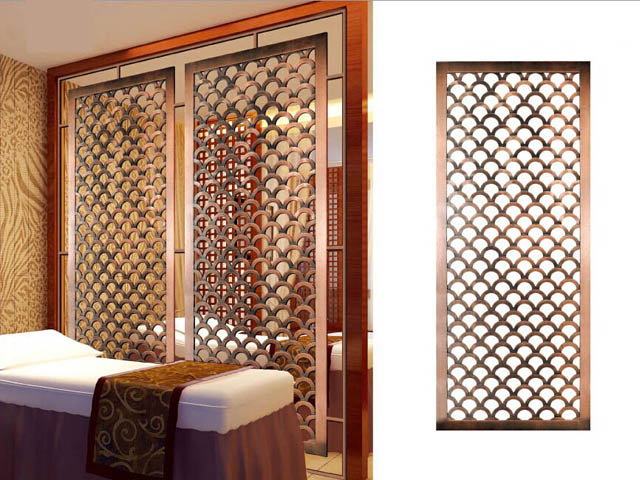Gold Stainless Steel Partition Decor Interior Room Dividers Walls Customized