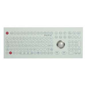 108 Keys Durable Flat Industrial Membrane Keyboard With Laser Trackball