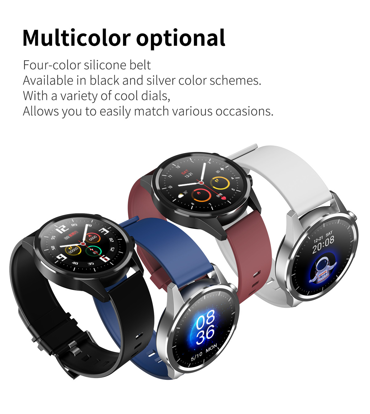 1.28" IPS 200mAh Ip67 Smart Sports Wristband Activity Fitness Tracker
