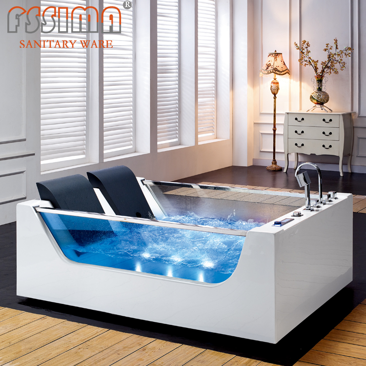 1.8m Hydrotherapy Massage Spa Bathtub For 2 Freestanding Jetted