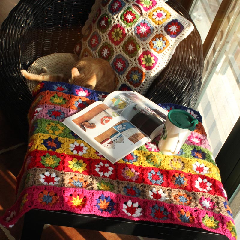 Handmade cotton lace crochet table cloth table runner American Rural nostalgia sofa cloth