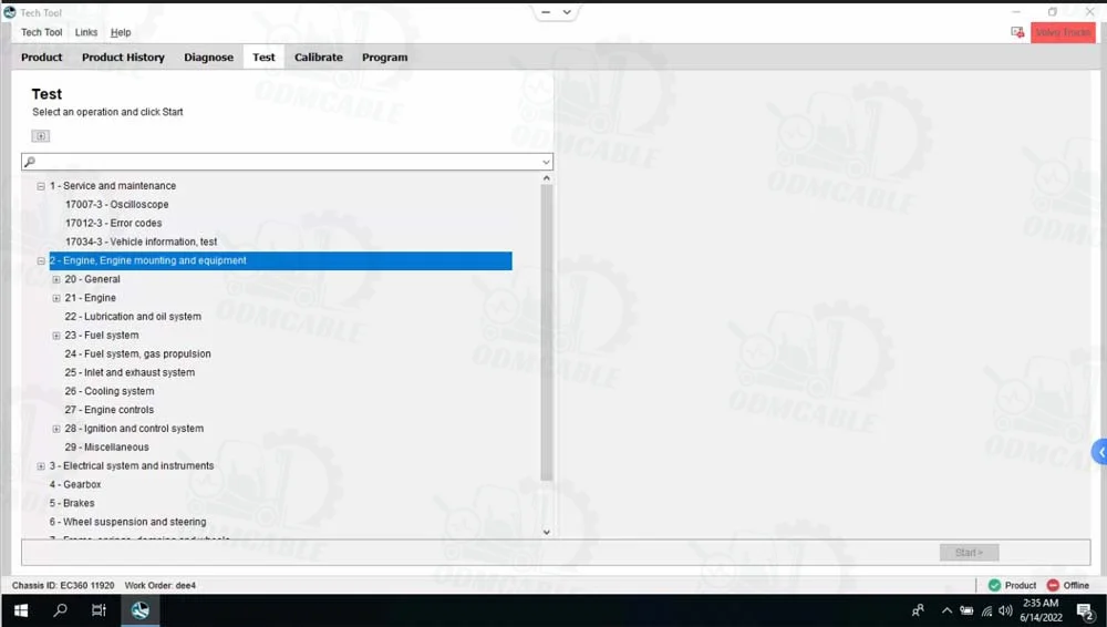 VOCOM 2 88894000 VOCOM II PTT 2.8.150 Tech Tool Laptop CF53 ACPI 2024 Development Version