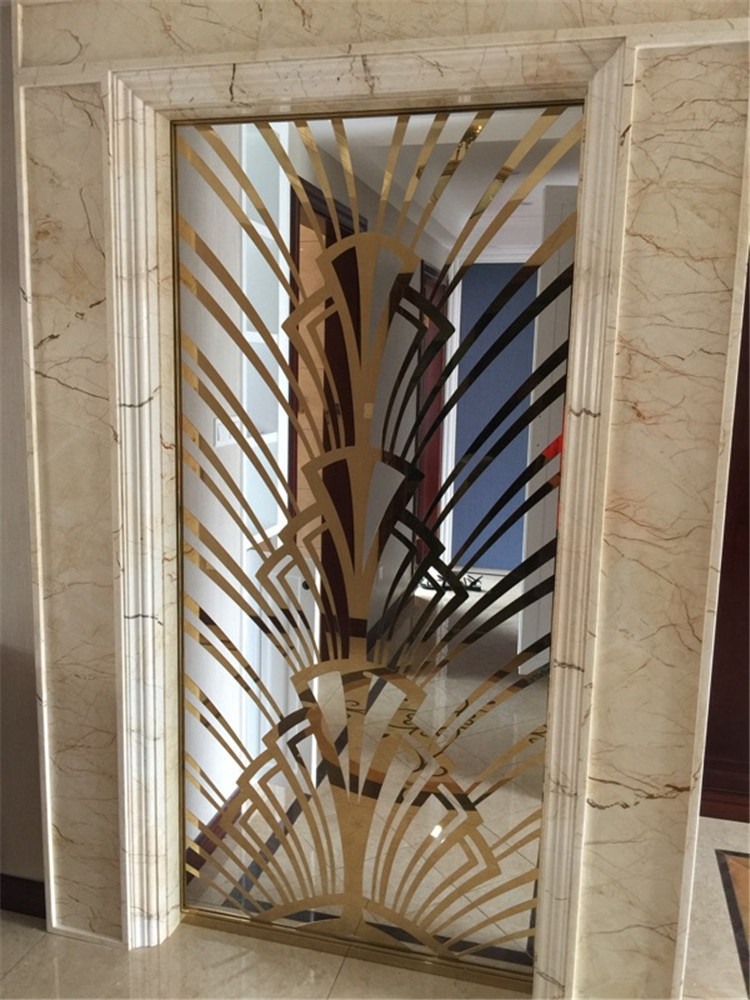 Mirror Rose Gold Stainless Steel Wall Panels For Hotels/Villa/Lobby/Shopping Mall