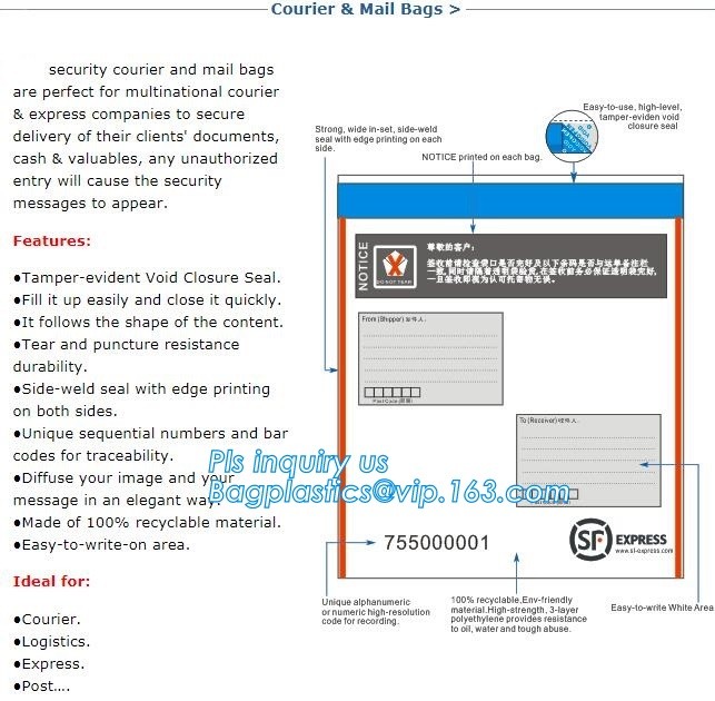 Document safe tamper proof bank deposit bag, Steb Plastic Money Pe Bank Deposit Coin Security Pouch Bags With Seal For C