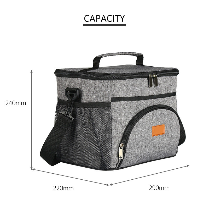 Waterproof Oxford Fabric Lunch Box Insulated Shoulder Cooler Bag