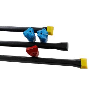 China 8Cr Rock Drilling Quarry Integral Steel chisel type Drill Rod for small hole drilling on sale