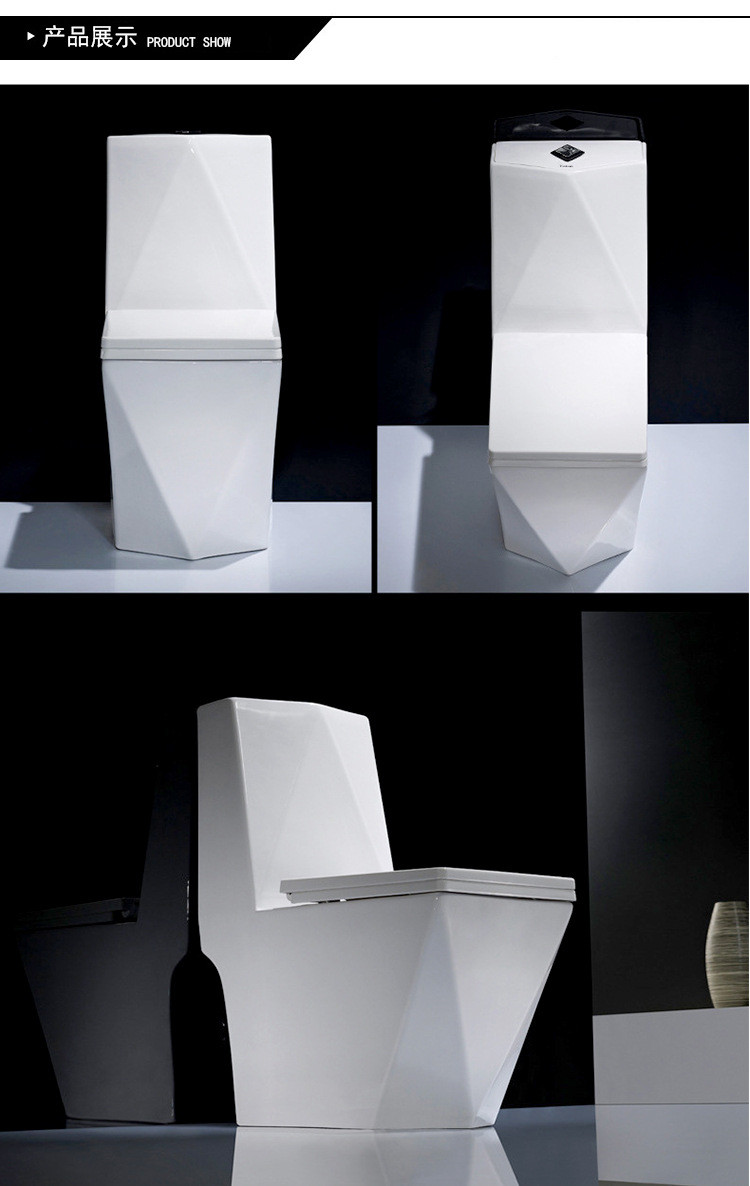 Sanitary Ware White Bathroom Ceramic Toilet Bowl Diamond Shape Floor Mounted Washdown One Piece Wc Toilets