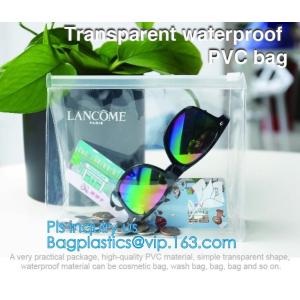 plastic slider zip lock plastic cosmetic bags with customer printing, stand up