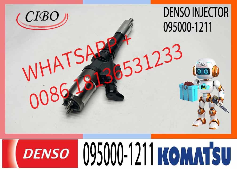 New Diesel Fuel Injector 095000-1210 095000-1211 6156-11-3300 for KOMATSU Excavator