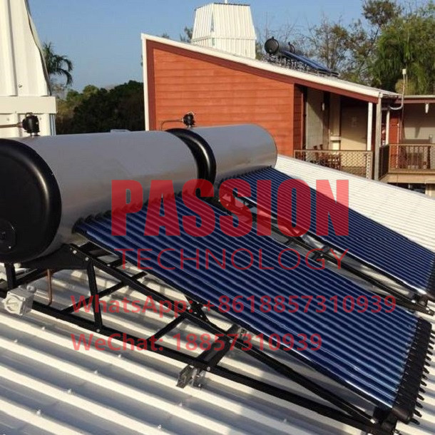 Enamal White Outer Tank Solar Water Heater 304 Stainless Steel Solar Collector