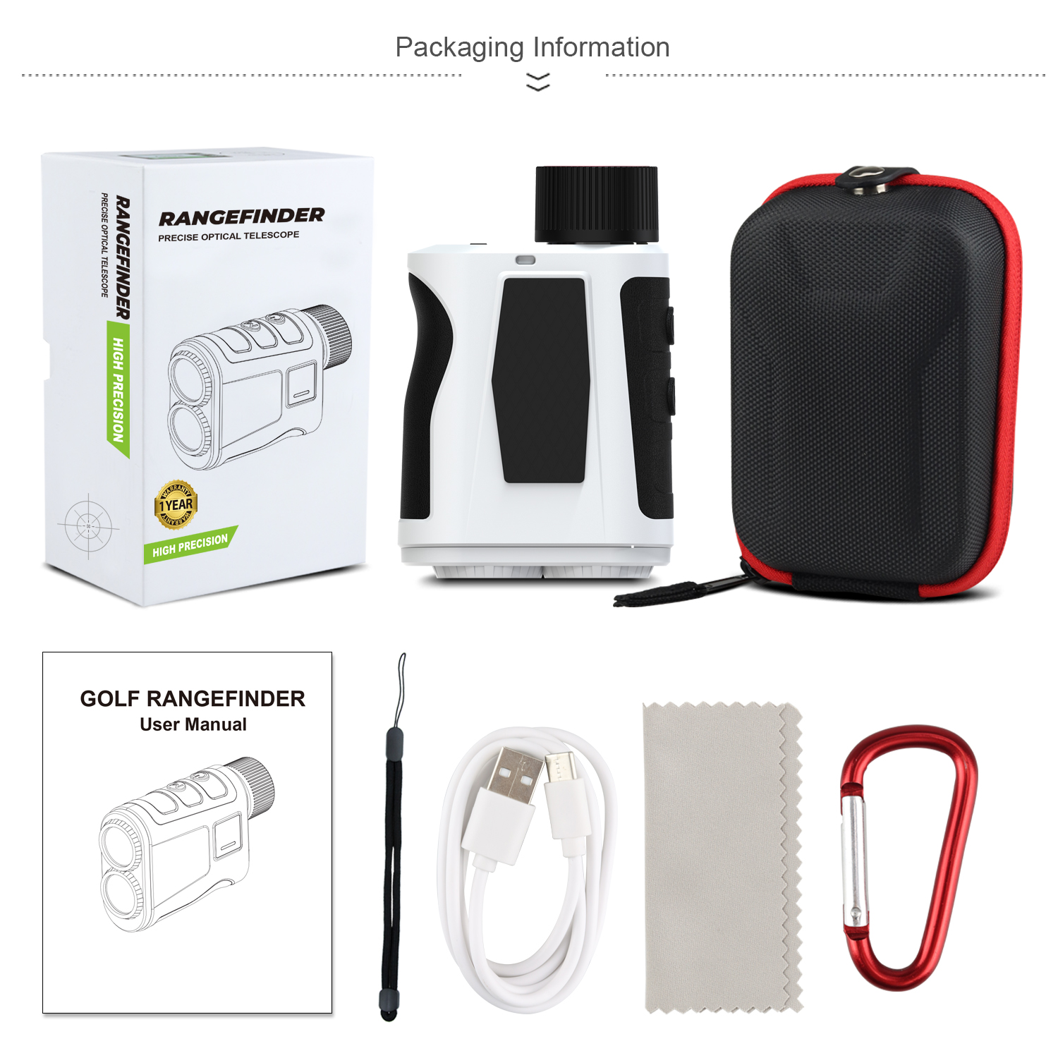 Golf Handheld Measure 600m Laser Distance Meter with 7.0x Magnification and Slope Scope IP54 Ingress Protection