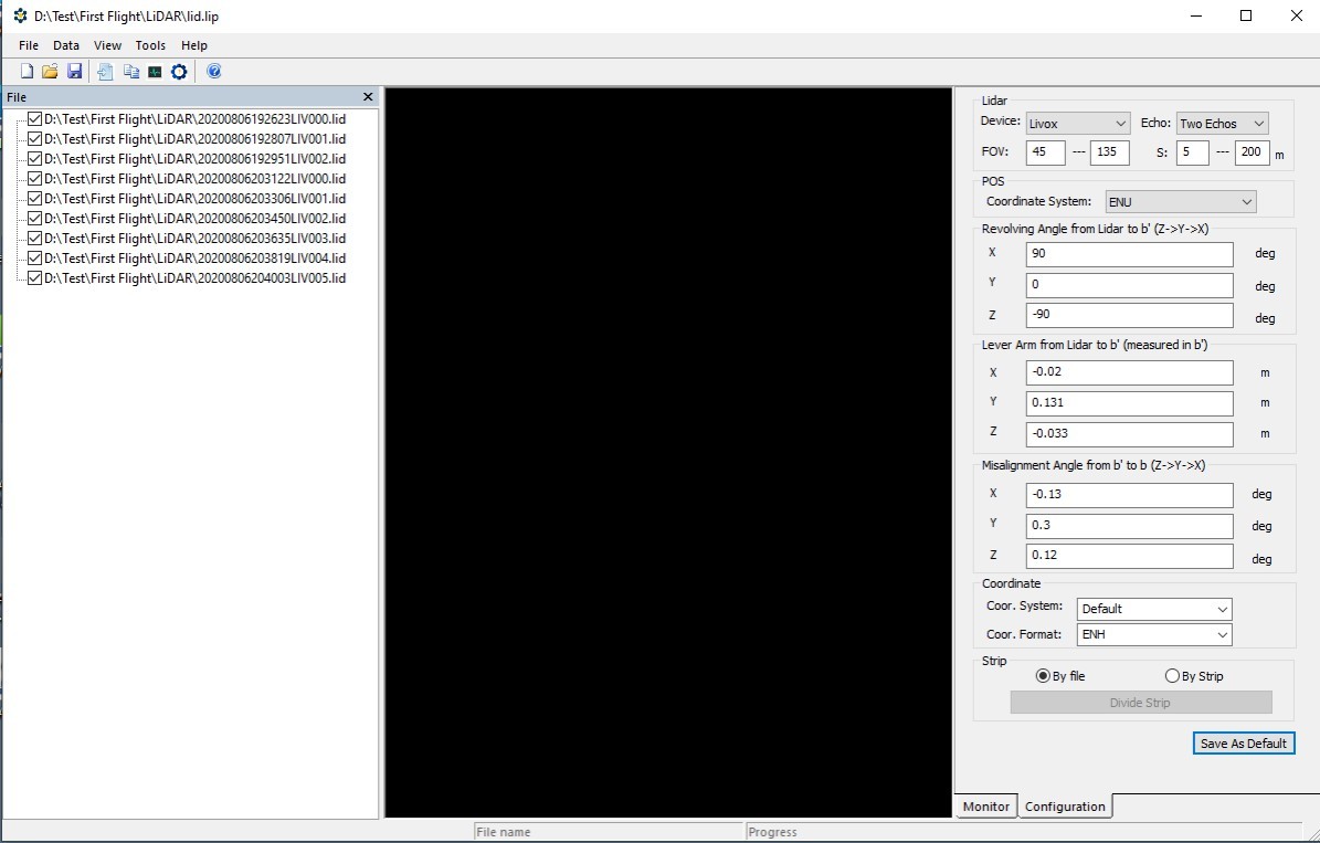 3D LiDAR Data Processing Software With Color PT File Output