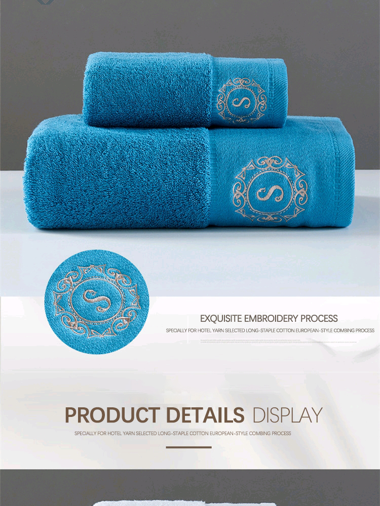 5 Star Hotel 100% Cotton Spa Face Hand Bath Towel Sets with Custom Logo and Solid Color