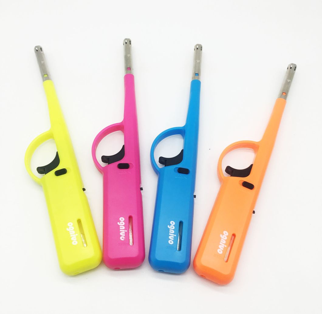 Colorful Refillable BBQ Lighter Flame Adjustable Kitchen Stove Fireplace Lighter