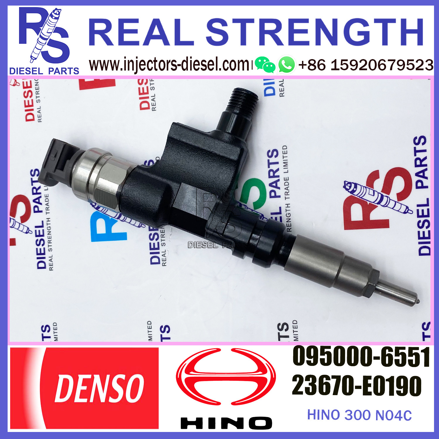original injector 095000-6550 095000-6551 For HINO 300 N04C 23670-E0190 23670-78140