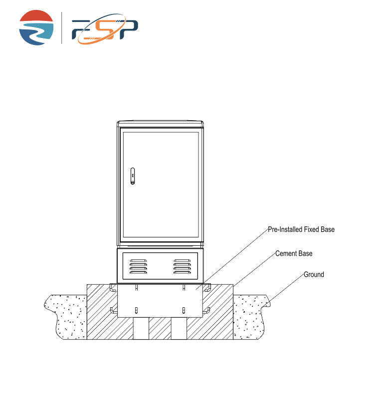 Connector Type SC FC LC ST FDC 48A FTTH Outdoor Waterproof Fiber Distribution Cabinet