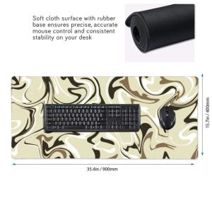 Smooth Surface 900*400*3mm Abstract Strata Liquid Fluid Pattern Mouse Pad With