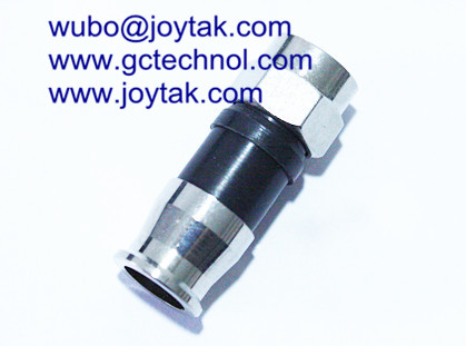 F Compression Connector coaxial F connector For RG6 Coax Cable in Television 