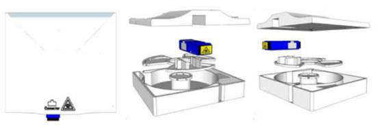 Rosette with Pre-connectorized Invisible Cable Spool Fiber Interface Wall Plates Adaptor Module