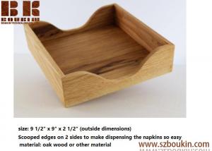  FSC varnish oak wood napkin holder tissue box napkin boxes Home hotel restaurant napkin boxes Manufactures